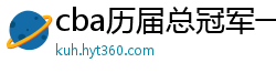 cba历届总冠军一览表